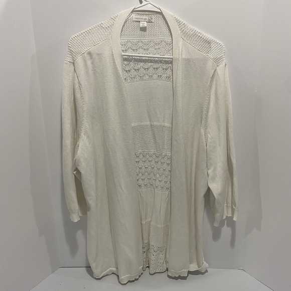 Westport 1962 Other - Westport 1962 Women White Kimono Cover Up Womens Plus Sz 3X Lace Vacation Travel